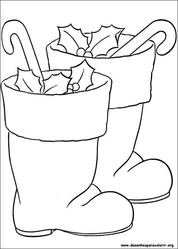 567x794 Santa Claus Boots Coloring Pages