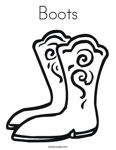 468x605 Boots Coloring Page