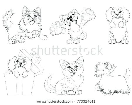 Corgi Coloring Pages The Set Cute Puppy Dogs Of A Border Collie 450x358 Corgi Coloring Pages The Set Cute Puppy Dogs Of A Border Collie