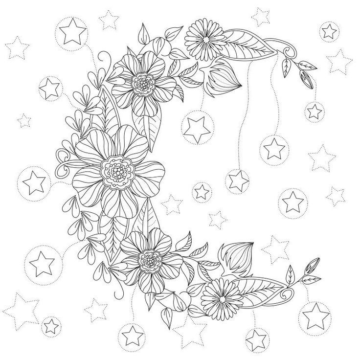 Colouring Pages Borders Luxury Floral Moon Coloring Page Design Ms 736x736 Colouring Pages Borders Luxury Floral Moon Coloring Page Design Ms