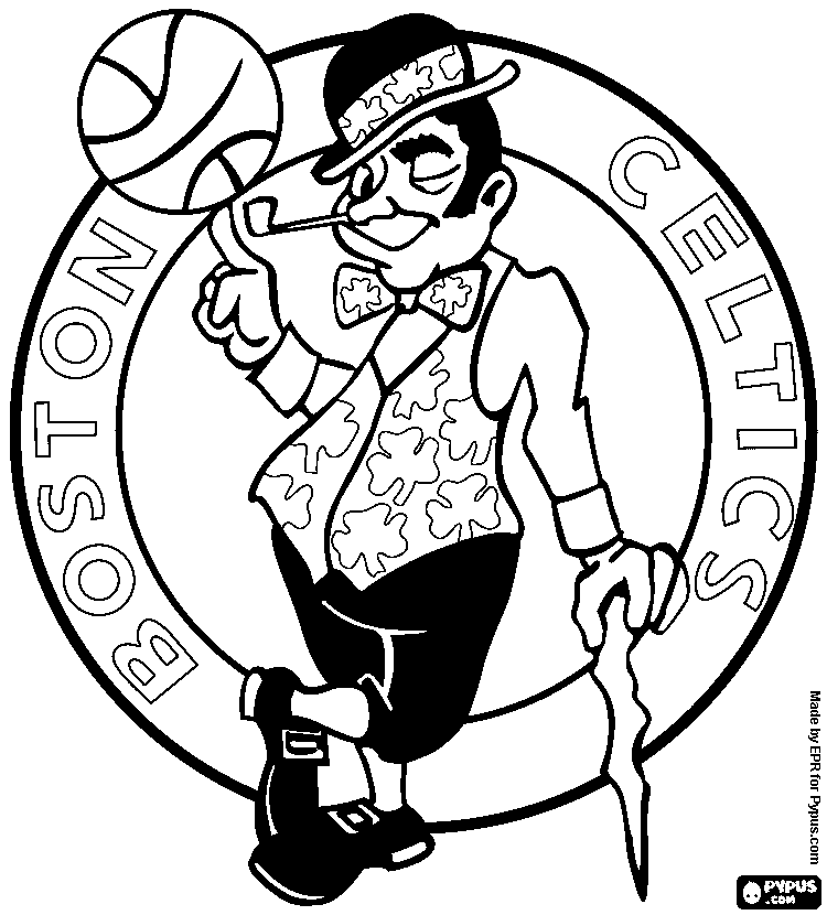 Boston Celtics Coloring Pages at GetColorings.com | Free printable ...