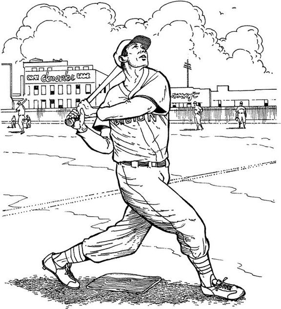 Boston Red Sox Batter Baseball Coloring Page Purple Kitty 576x633 Boston Red Sox Batter Baseball Coloring Page Purple Kitty