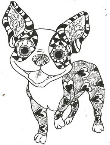 Boston Terrier Coloring Pages 365x480 Boston Terrier Coloring Pages