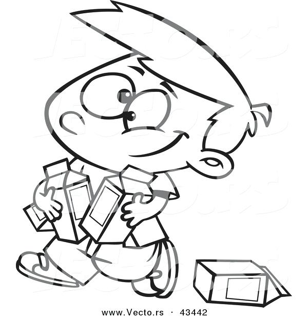 Milk Coloring Page Vector Of A Happy Cartoon Boy Carrying Quarts 600x620 Milk Coloring Page Vector Of A Happy Cartoon Boy Carrying Quarts