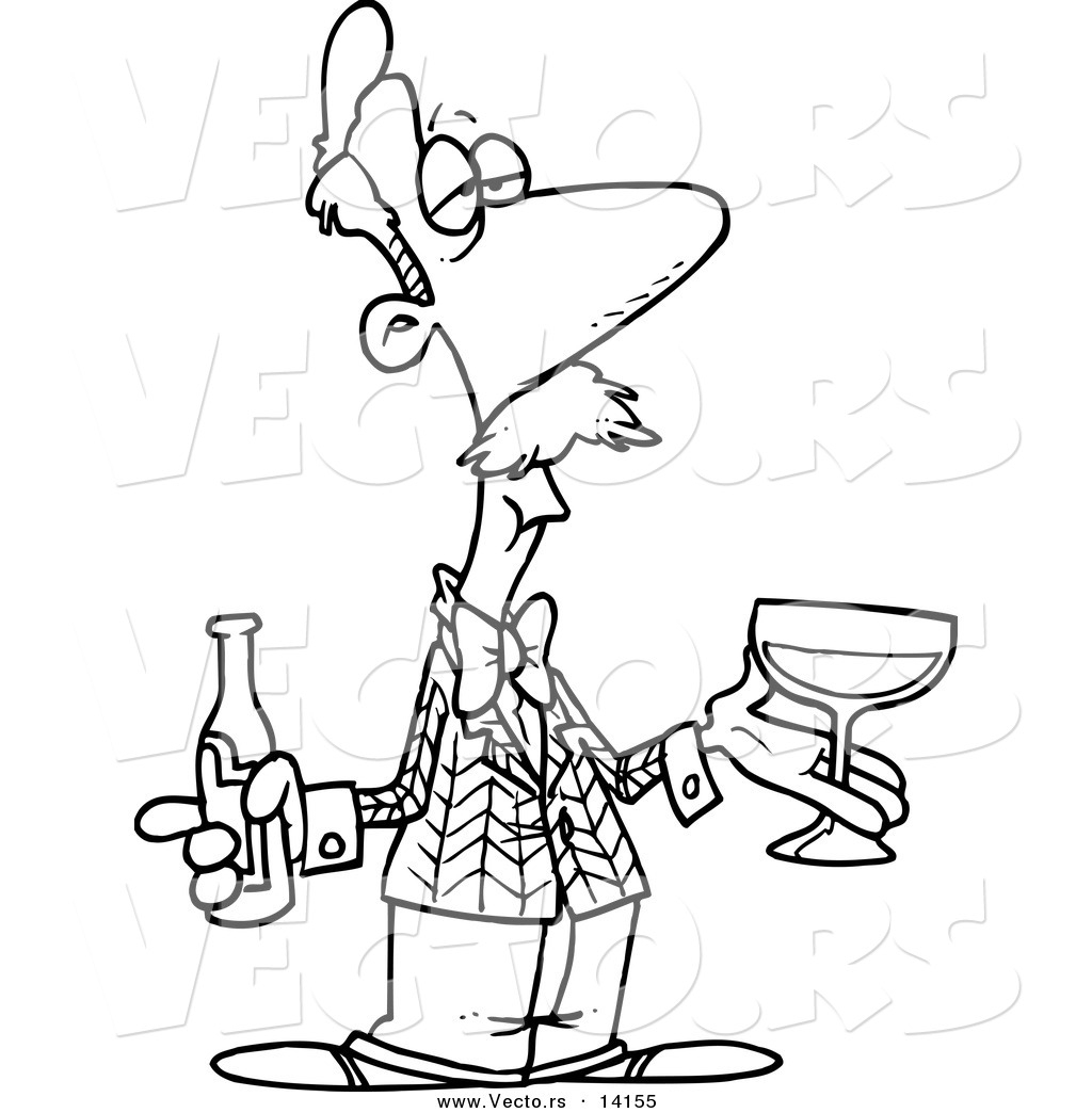 Wine Bottle Coloring Pages Vector Of A Cartoon Male Wine Taster 1024x1044 Wine Bottle Coloring Pages Vector Of A Cartoon Male Wine Taster