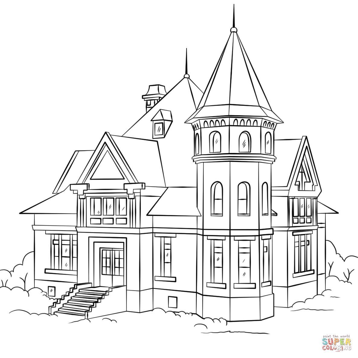 House Coloring Page Pages Houses Fun Inside 1186x1186 House Coloring Page Pages Houses Fun Inside