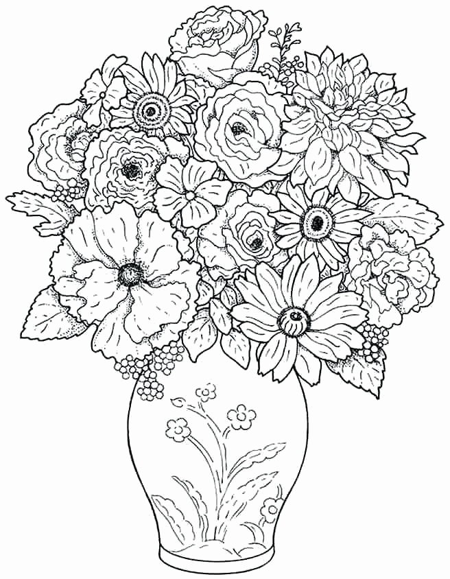 656x844 Flower Bouquet Coloring Pages Collection Flower Bouquet Coloring