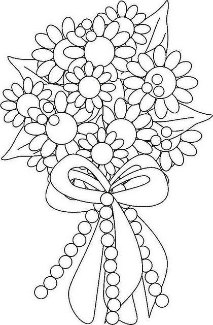 420x640 Bouquet Of Flowers Coloring Pages Download Free Printable
