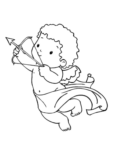 460x625 Cute Cupid Coloring Pages