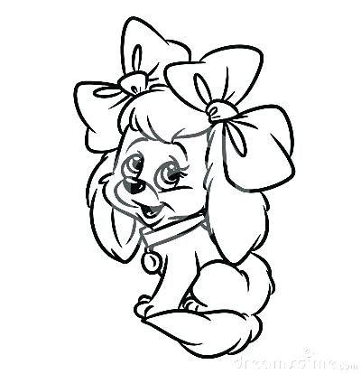 400x414 Bows Coloring Pages Bows Coloring Pages Coloring Page Girl Dog