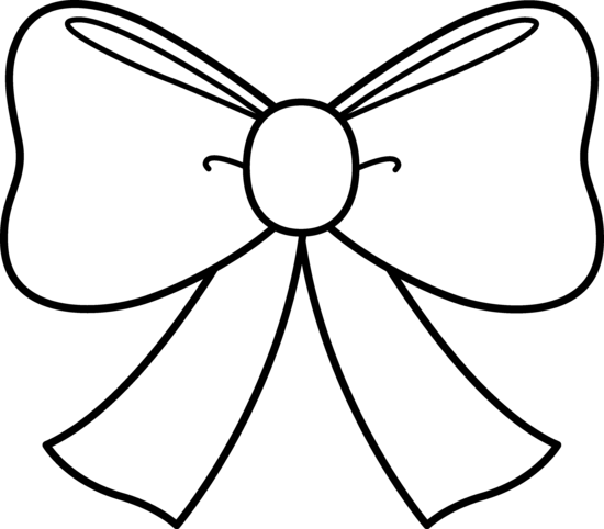 550x482 Cute Bow Coloring Page