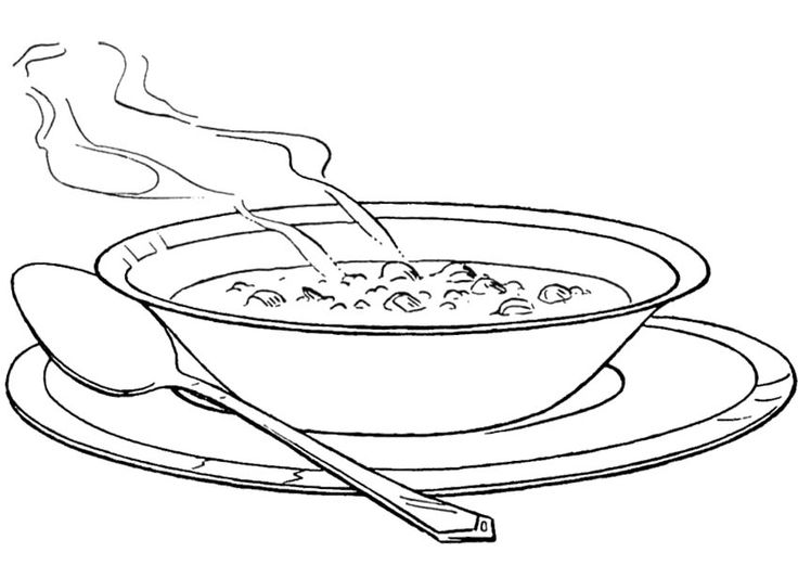 736x521 51 Soup Bowl Template, Free Printable Soup Coloring Page Mama