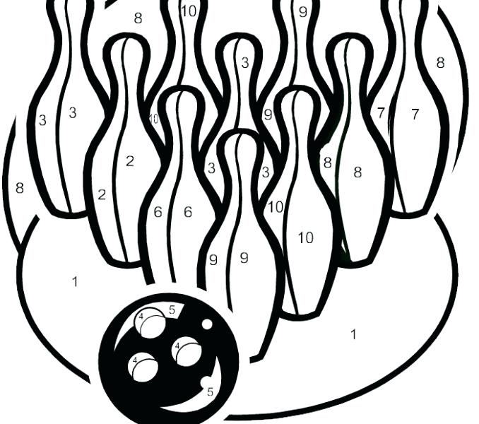 678x600 Bowling Pictures To Color Color Number Coloring Pages New Year