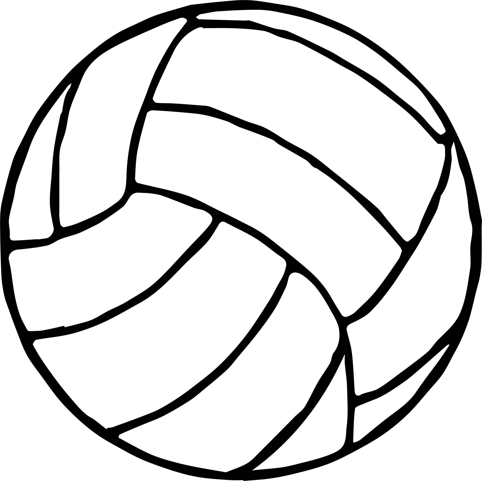 1578x1574 Volleyball Ball Coloring Page Wecoloringpage