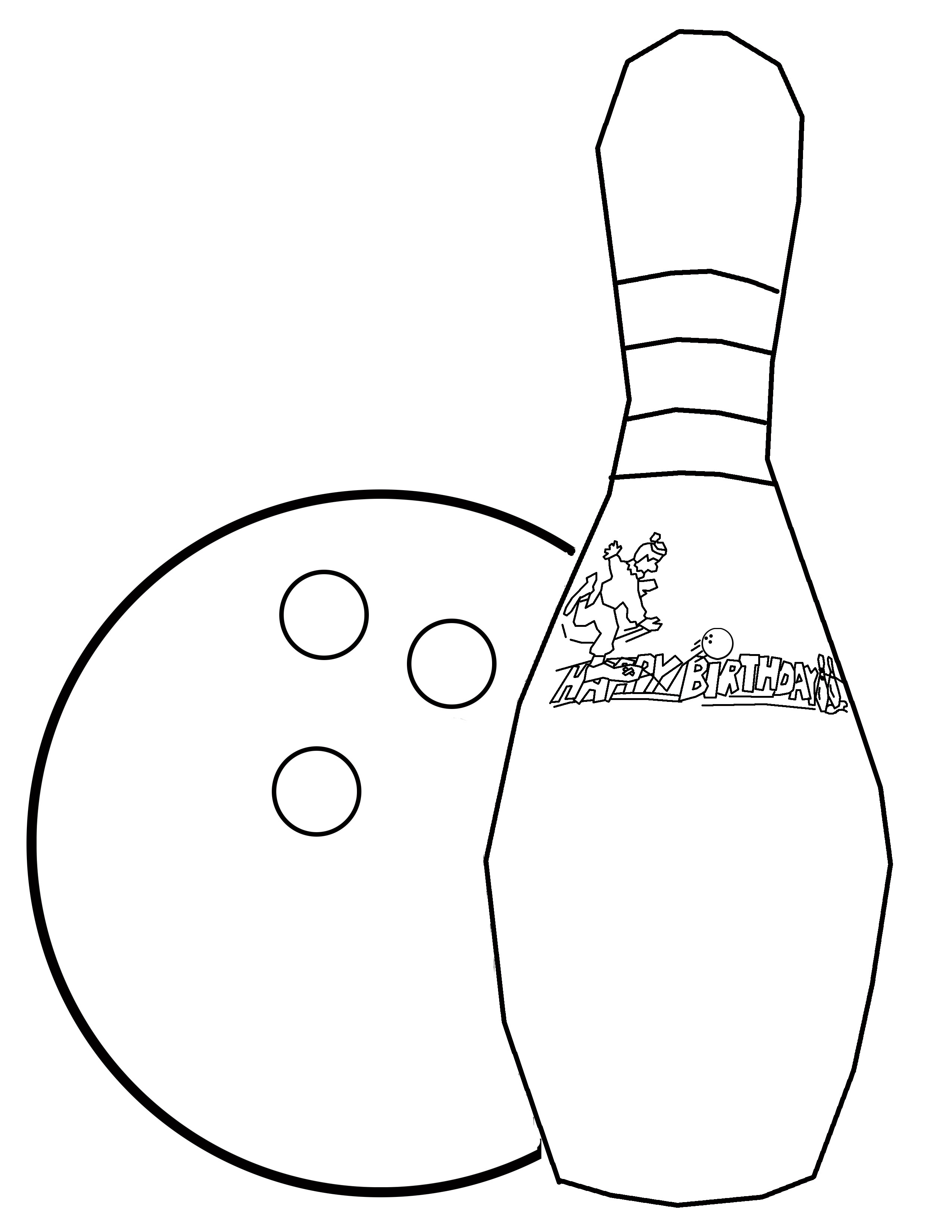 Bowling Coloring Pages Kids Party 2550x3300 Bowling Coloring Pages Kids Party