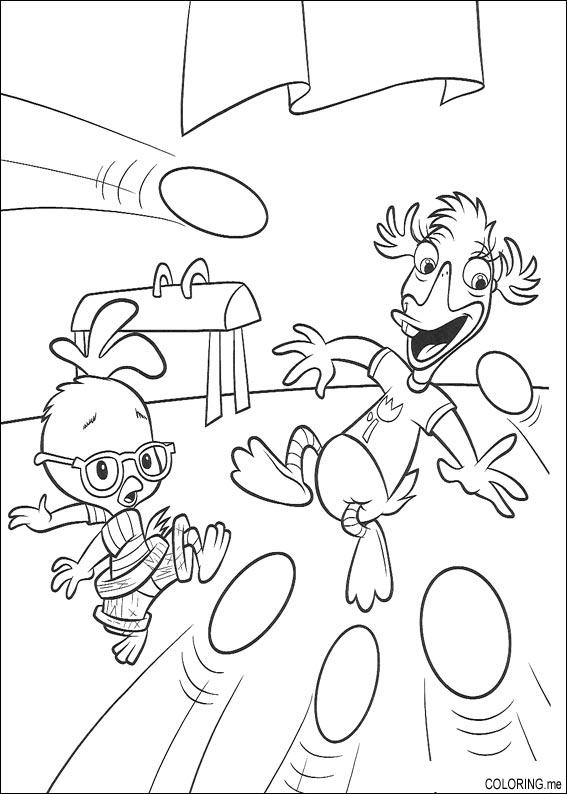 Coloring Page Chicken Little Bowling 567x794 Coloring Page Chicken Little Bowling