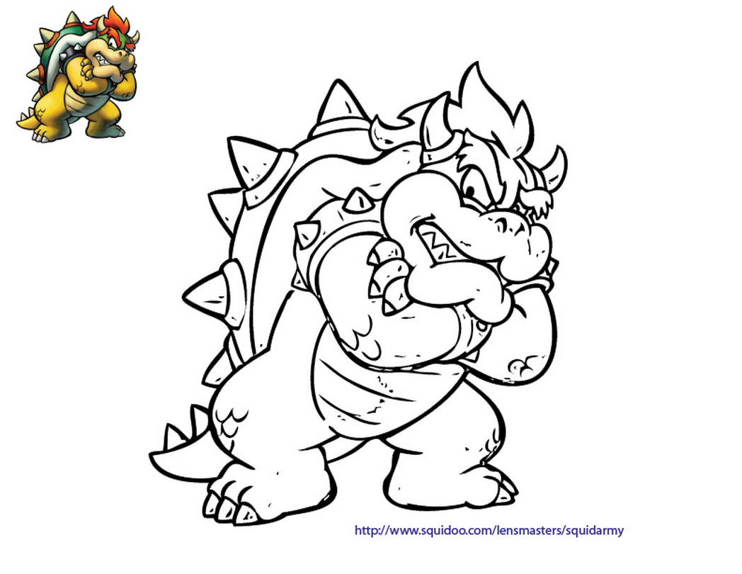 1048x810 Bowser Coloring Page