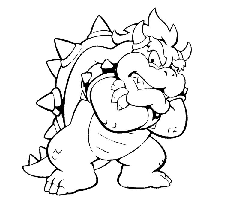 750x686 Bowser Coloring Pages Fresh Super Mario Koopa Coloring Page