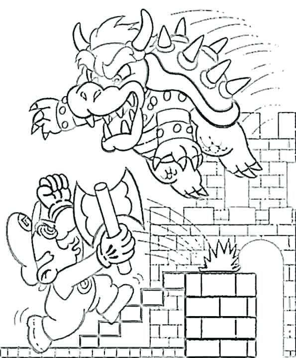 595x718 Bowser Coloring Page Coloring Page Coloring Pages Coloring Page