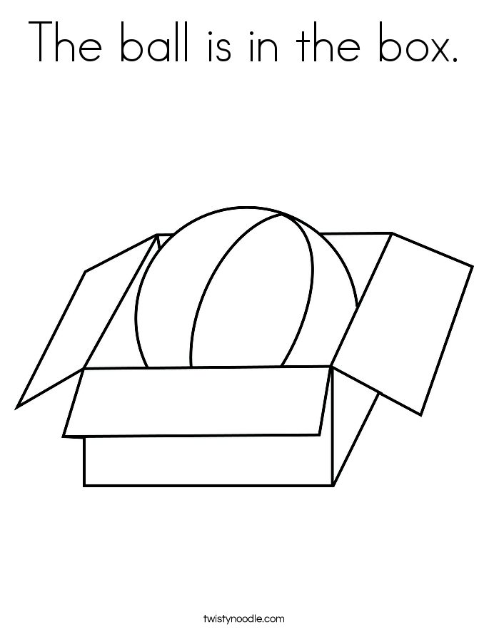685x886 The Ball Is In The Box Coloring Page