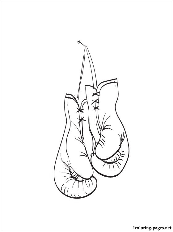 560x750 Boxing Glove Coloring Page