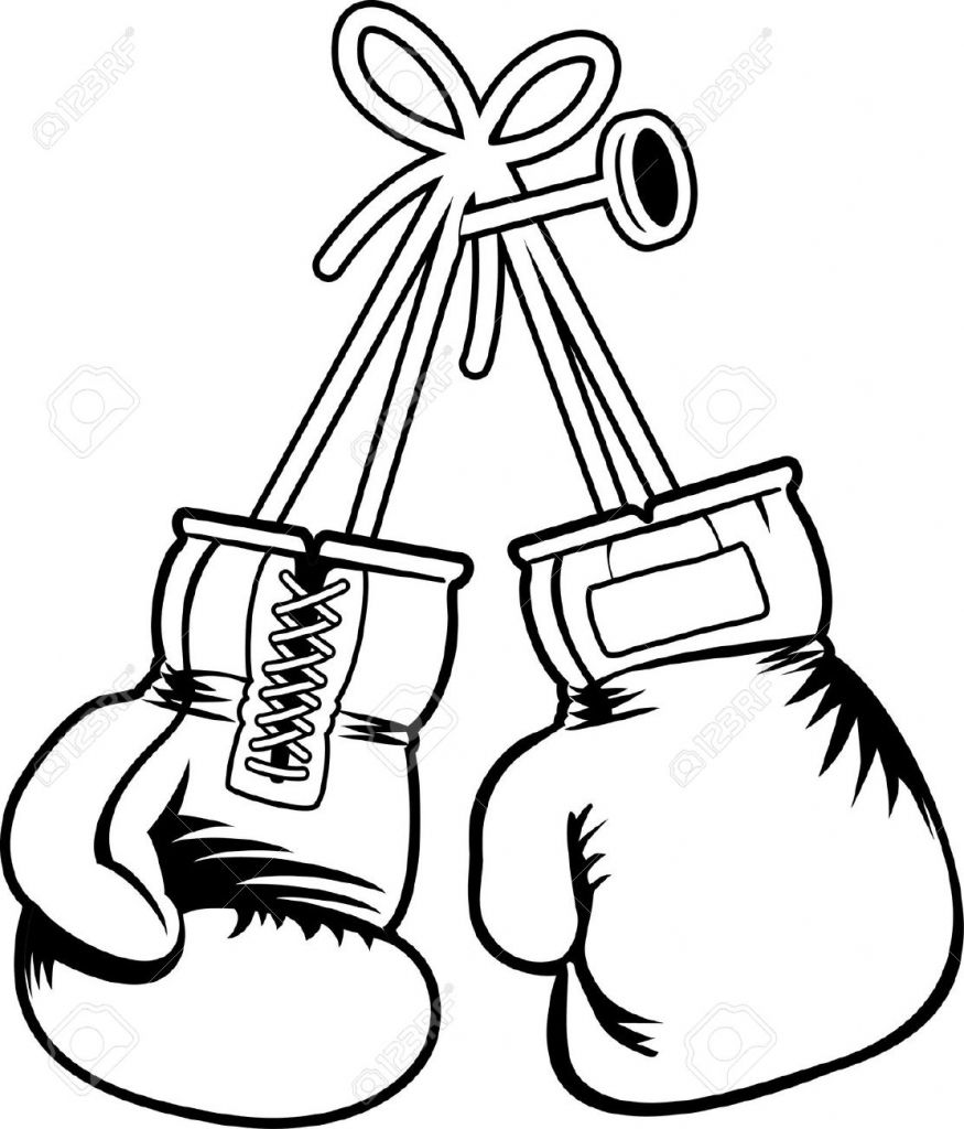 875x1024 Awesome Boxing Gloves Coloring Page Printable Pic For Popular