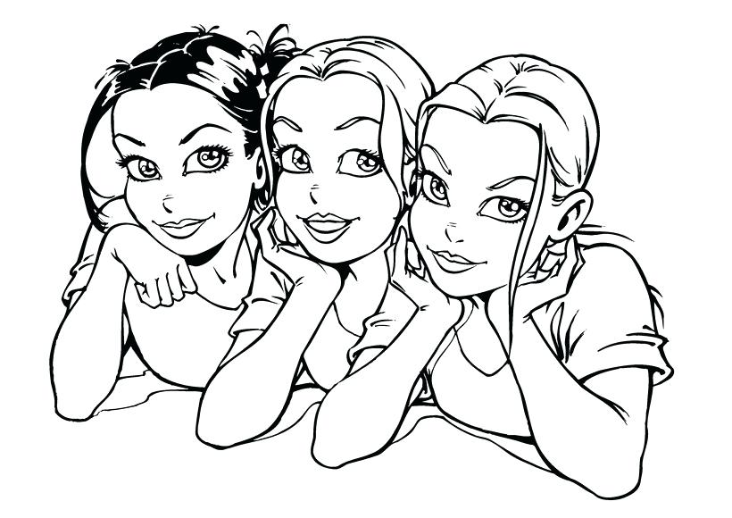 820x580 Girls Coloring Page Outline Of A Boy And Girl Coloring Pages