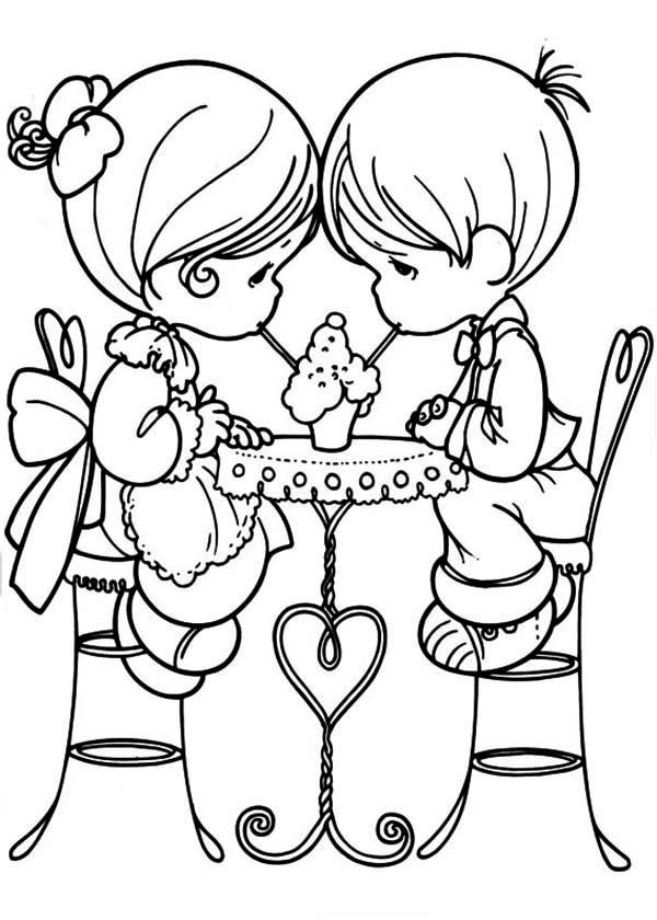 Boy And Girl Love Coloring Pages