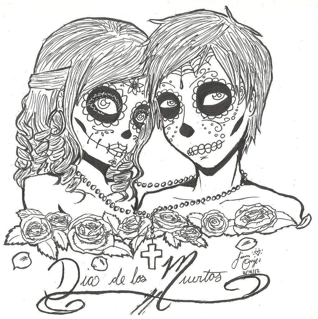 1024x1026 Day Of The Dead Skull Illustration