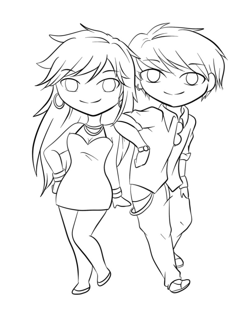 768x1024 Boy And Girl Love Coloring Pages Fun Coloring Pages