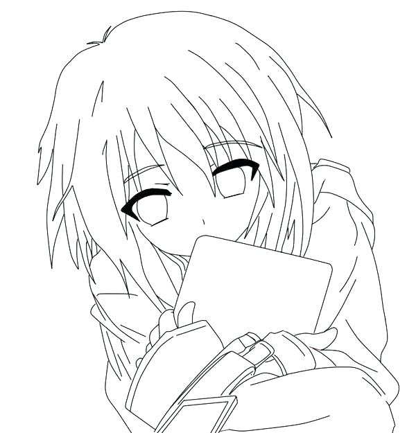 600x625 Cartoon Girl Coloring Pages Anime Cute Girl Colouring Pages Boy