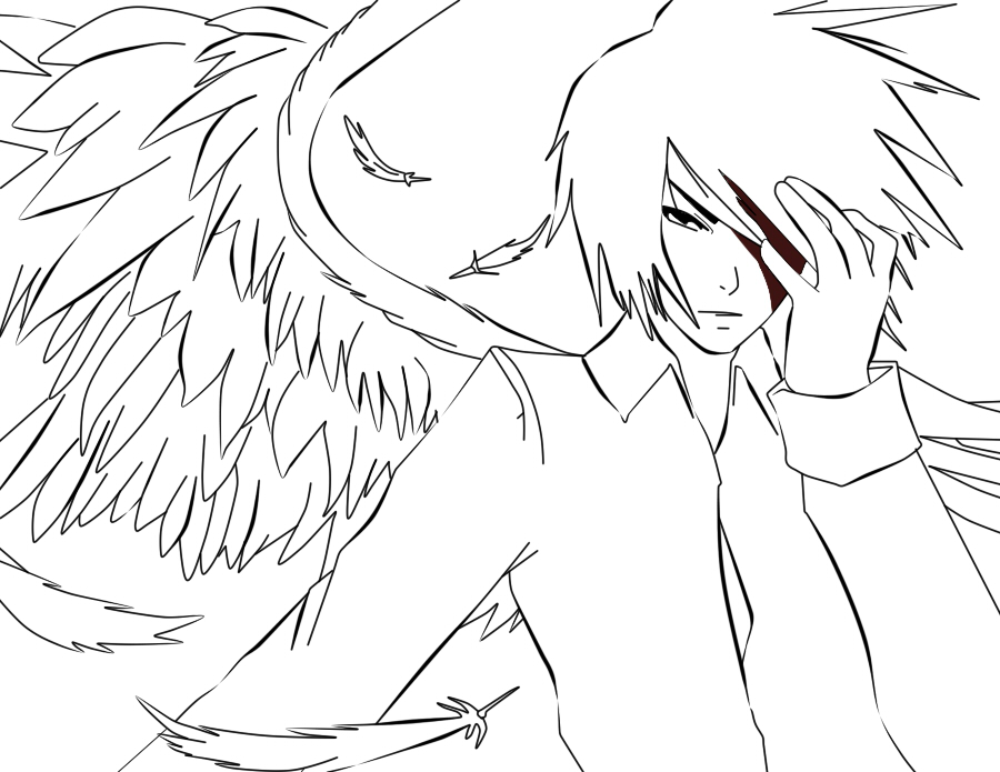 900x695 Anime Angel Coloring Pages