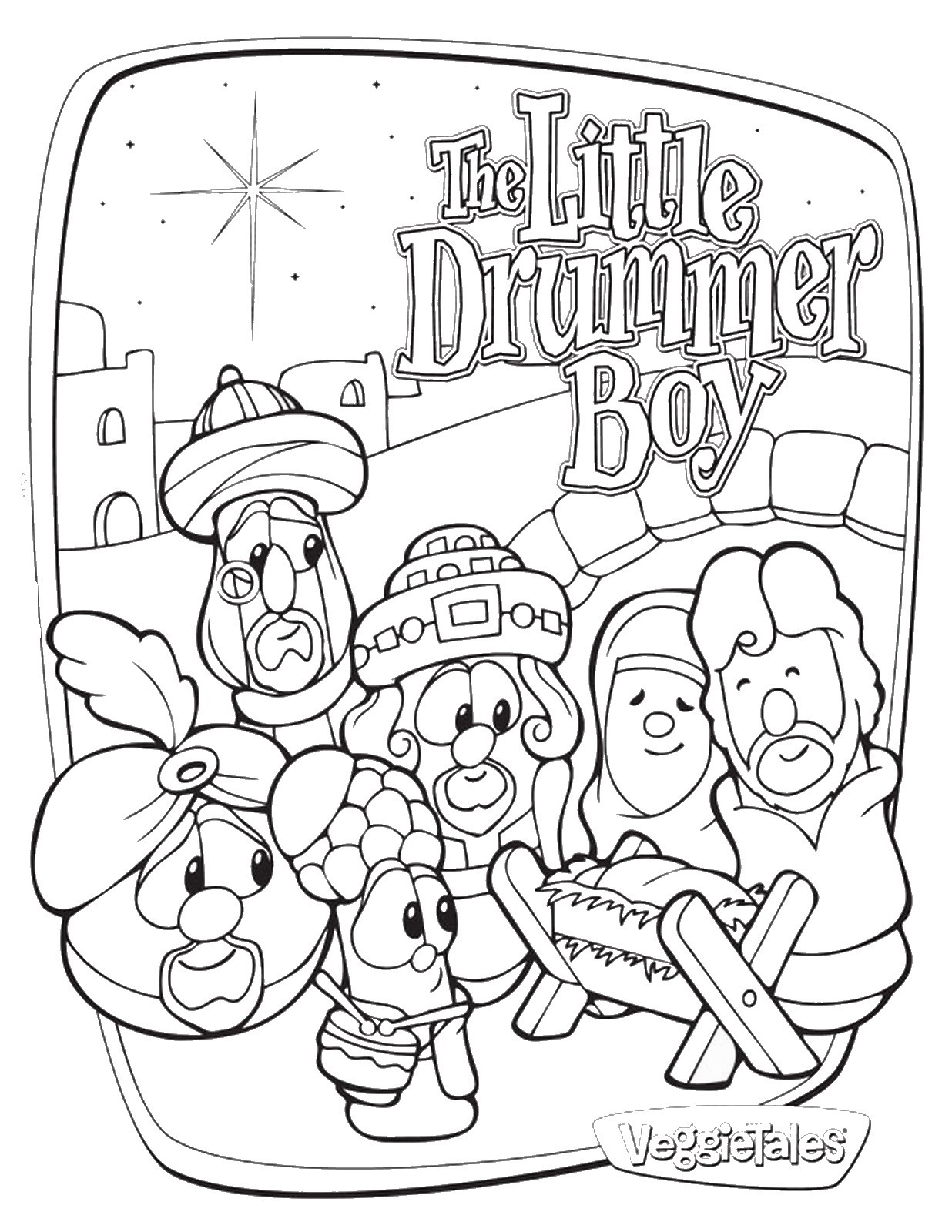 1236x1600 Fresh Veggie Tale Coloring Pages Tales Christmas Free