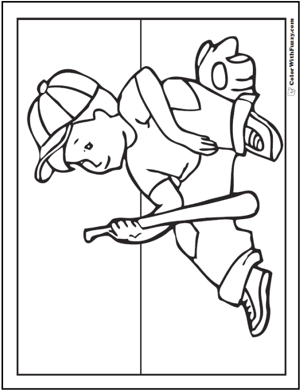 590x762 Baseball Coloring Pages Customize And Print Pdf
