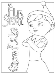 Elf On The Shelf Coloring Page For Elfie And The Kids To Colour 227x300 Elf On The Shelf Coloring Page For Elfie And The Kids To Colour