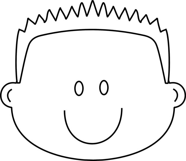 640x555 Boy Face Coloring Page Color Bros