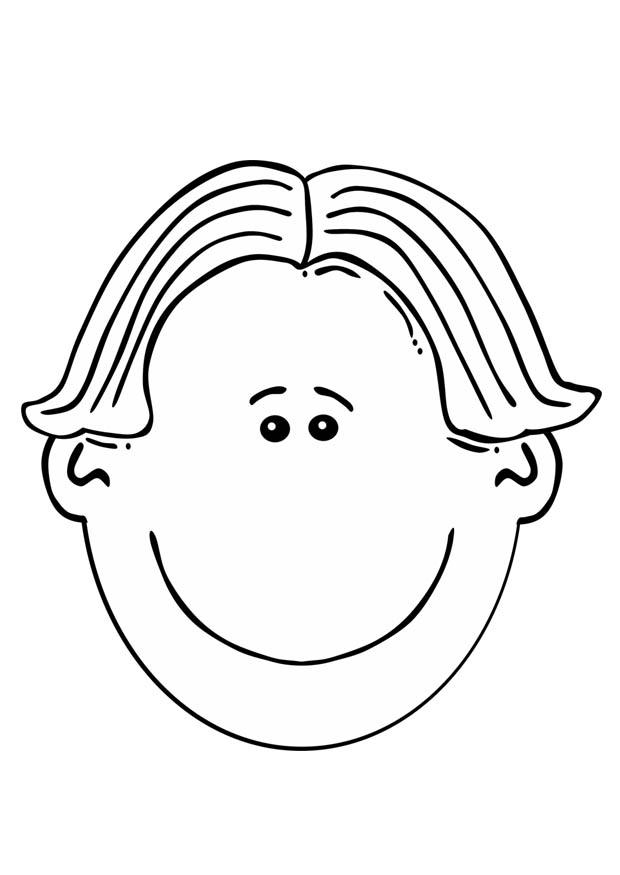 620x875 Coloring Page Boy's Face