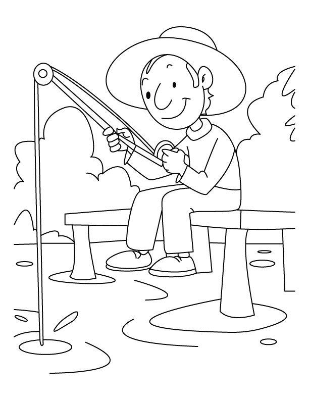 Fishing Pictures To Color A Boy Is Fishing Coloring Pages Download 612x792 Fishing Pictures To Color A Boy Is Fishing Coloring Pages Download