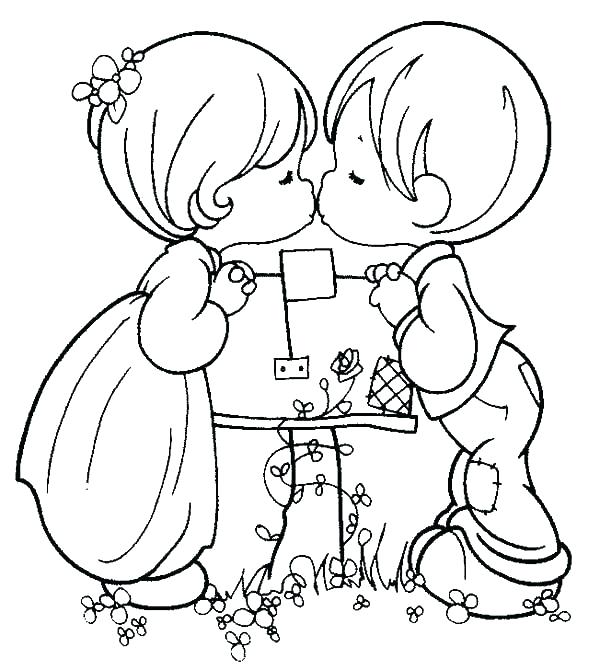 600x670 Boy Girl Coloring Pages Printable Coloring Coloring Page Boy