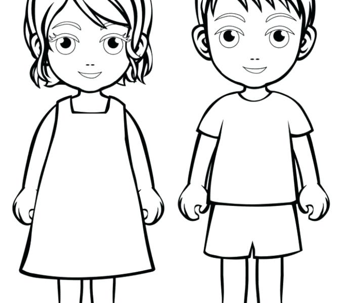 678x600 Boy And Girl Coloring Page Usedauto.club