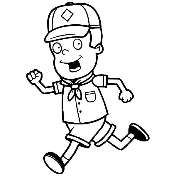 Boy Scouts Running Coloring Pages Best Place To Color 600x627 Boy Scouts Running Coloring Pages Best Place To Color