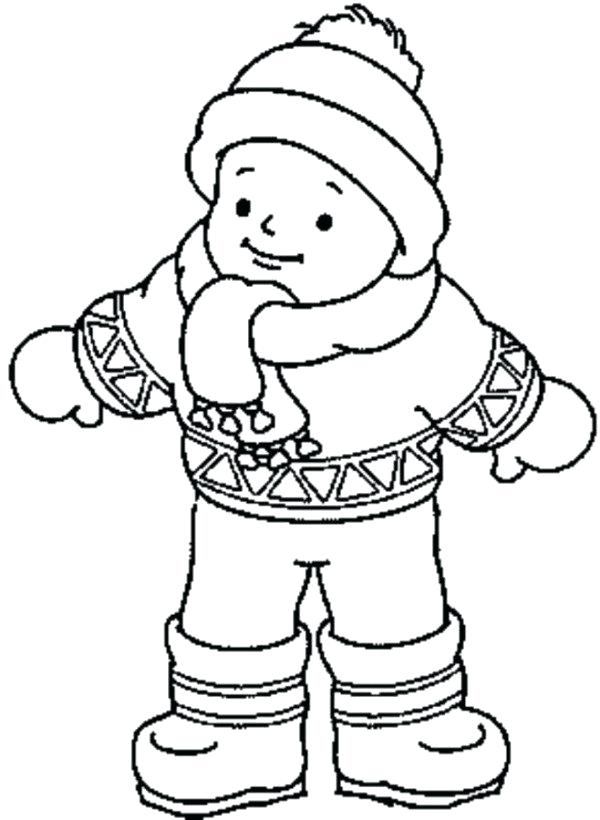 Coloring Page Of A Boy Little Boy Wearing Winter Clothes Coloring 600x820 Coloring Page Of A Boy Little Boy Wearing Winter Clothes Coloring