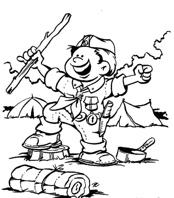 600x683 Boy Scout Coloring Pages