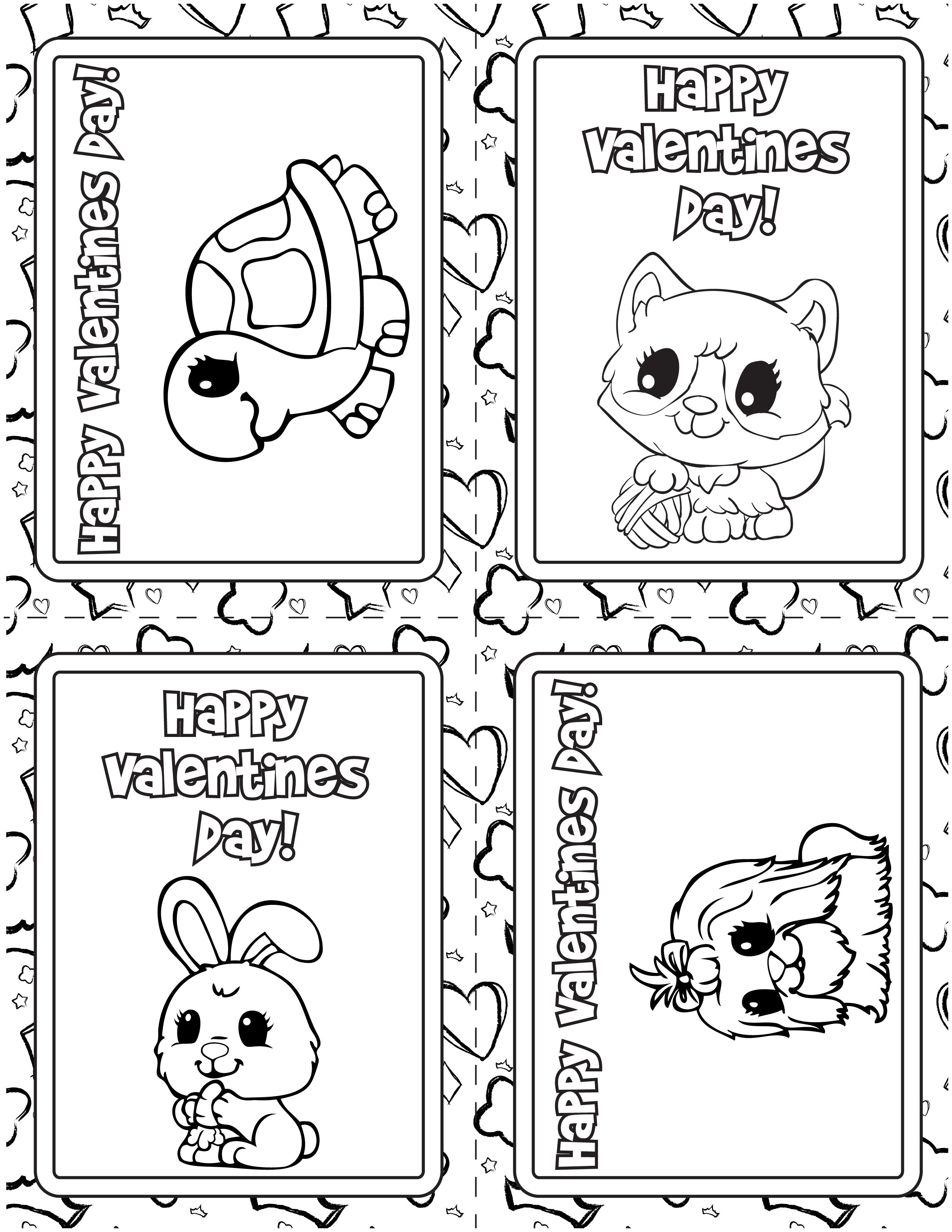 Foldable Free Printable Printable Valentines Day Cards To Color ...
