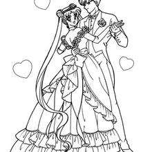 220x220 Sailor Moon With Her Boyfriend Coloring Pages