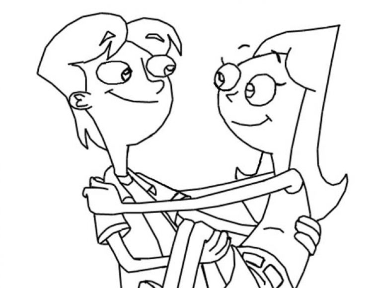 755x580 Candace And Her Boyfriend In Phineas And Ferb Coloring Pages