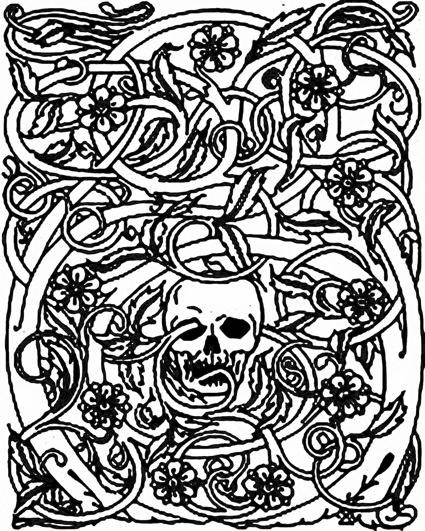 Halloween Skeleton And Brambles 1400x1748 Halloween Skeleton And Brambles