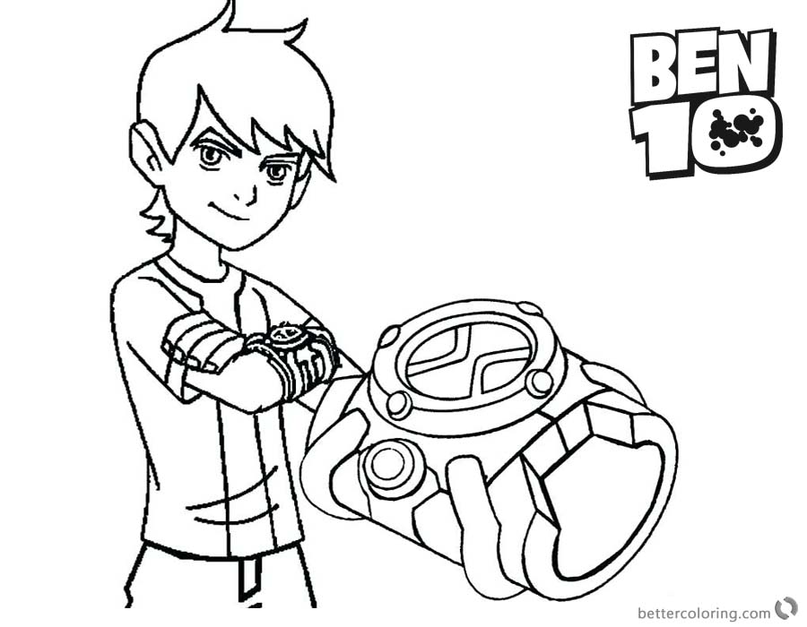 Ben 10 Coloring Pages And His Bracelet 900x700 Ben 10 Coloring Pages And His Bracelet