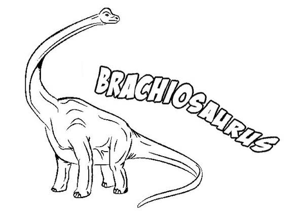 600x422 B Is For Brachiosaurus Coloring Page Color Luna
