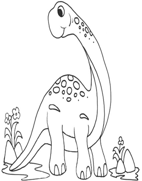 500x637 Brachiosaurus Coloring Page Dinosaur Crafts
